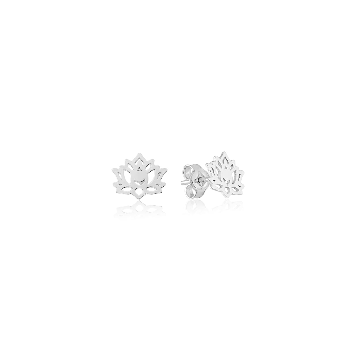 Brinco Prata 925 Floral Flor de Lótus