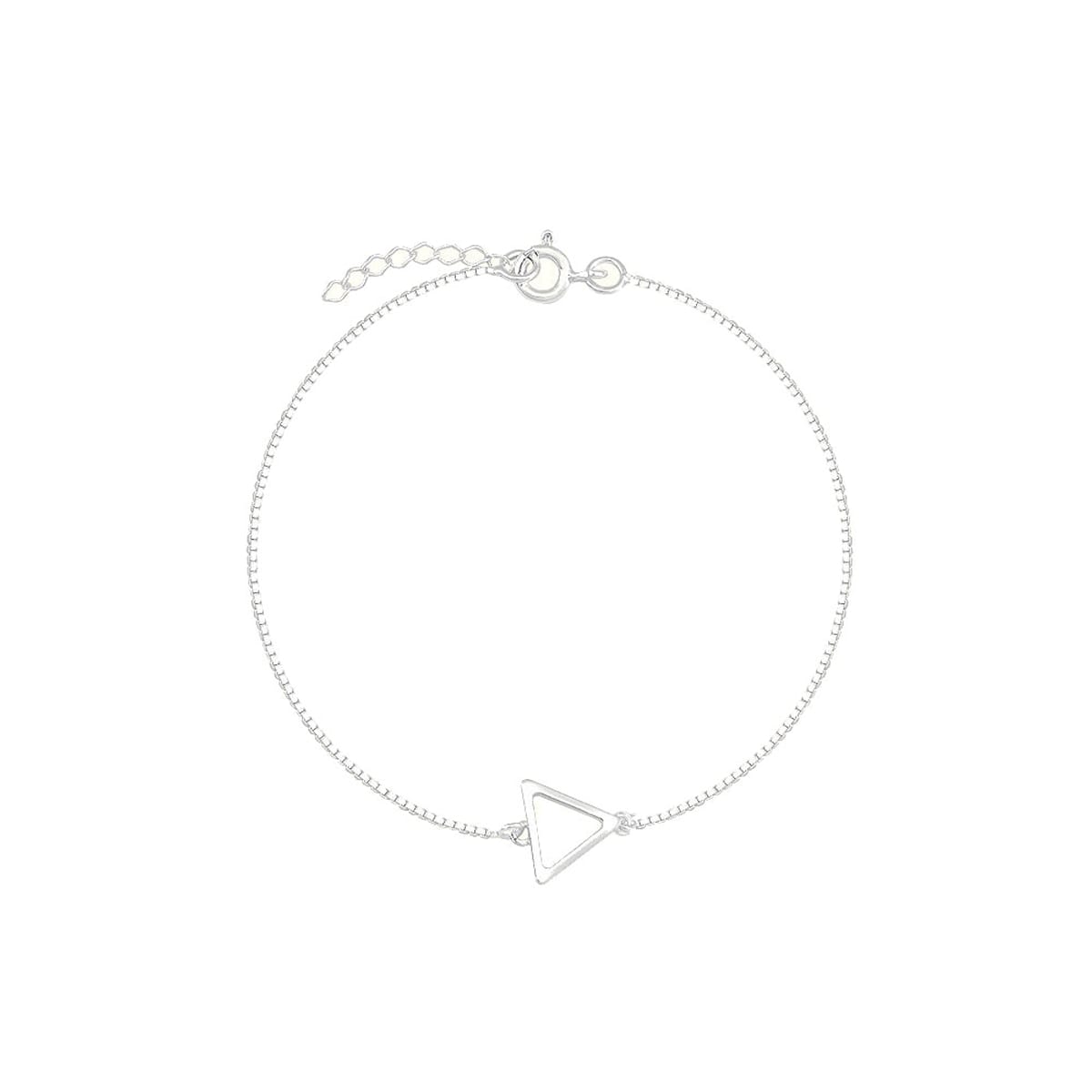 Pulseira Veneziana Triângulo Equilátero Vazado Grande